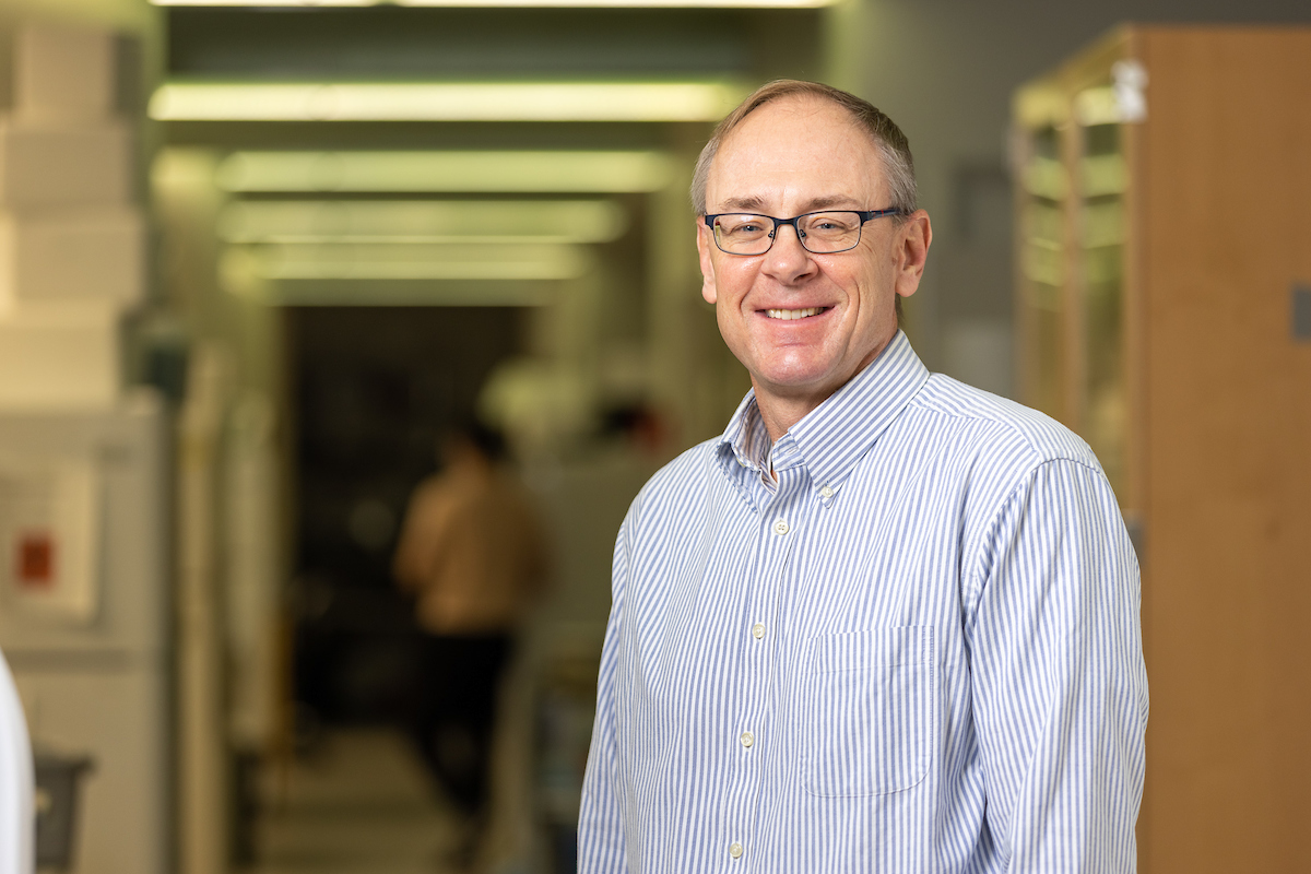 John Wemmie in his lab at PBDB on Friday, Jan. 14, 2022.