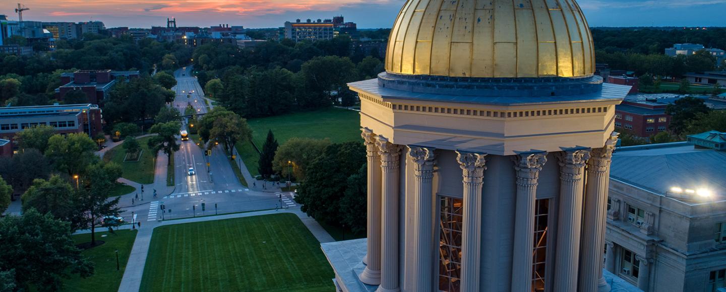 Drone image of the capitol