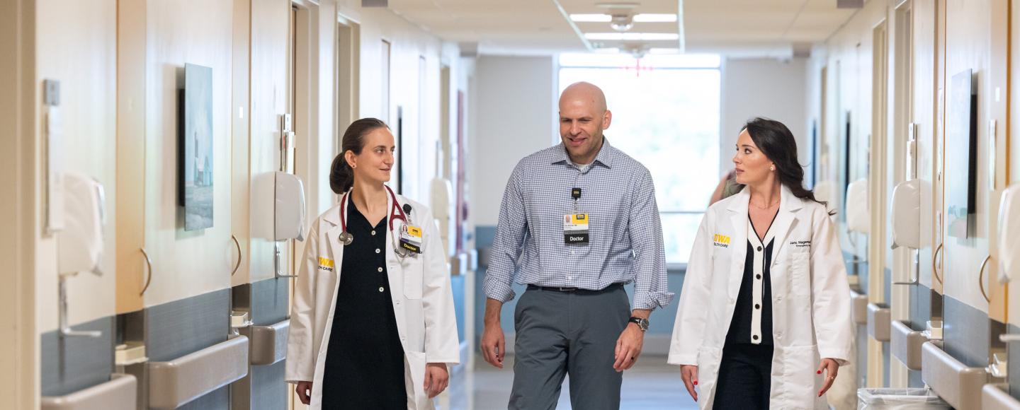 Dan McCabe, MD, Jami Hagemann, PA-C, and fellow Rebecca Kusko, MD.