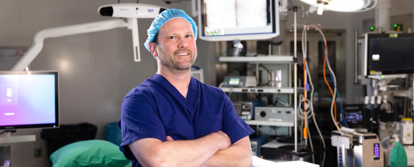 Keith Michael in operating room