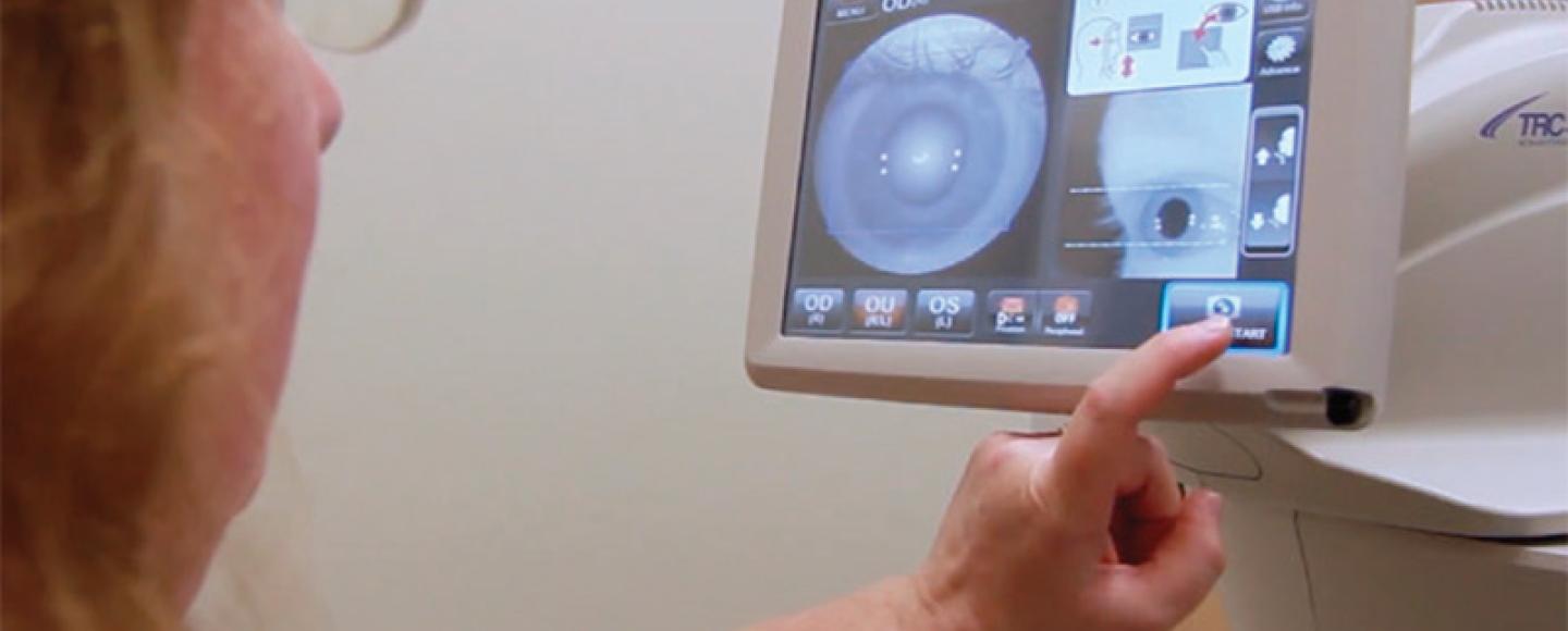 Retinal image scan photo