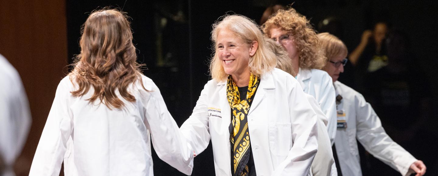 Dr. Jamieson at 2025 White Coat Ceremony