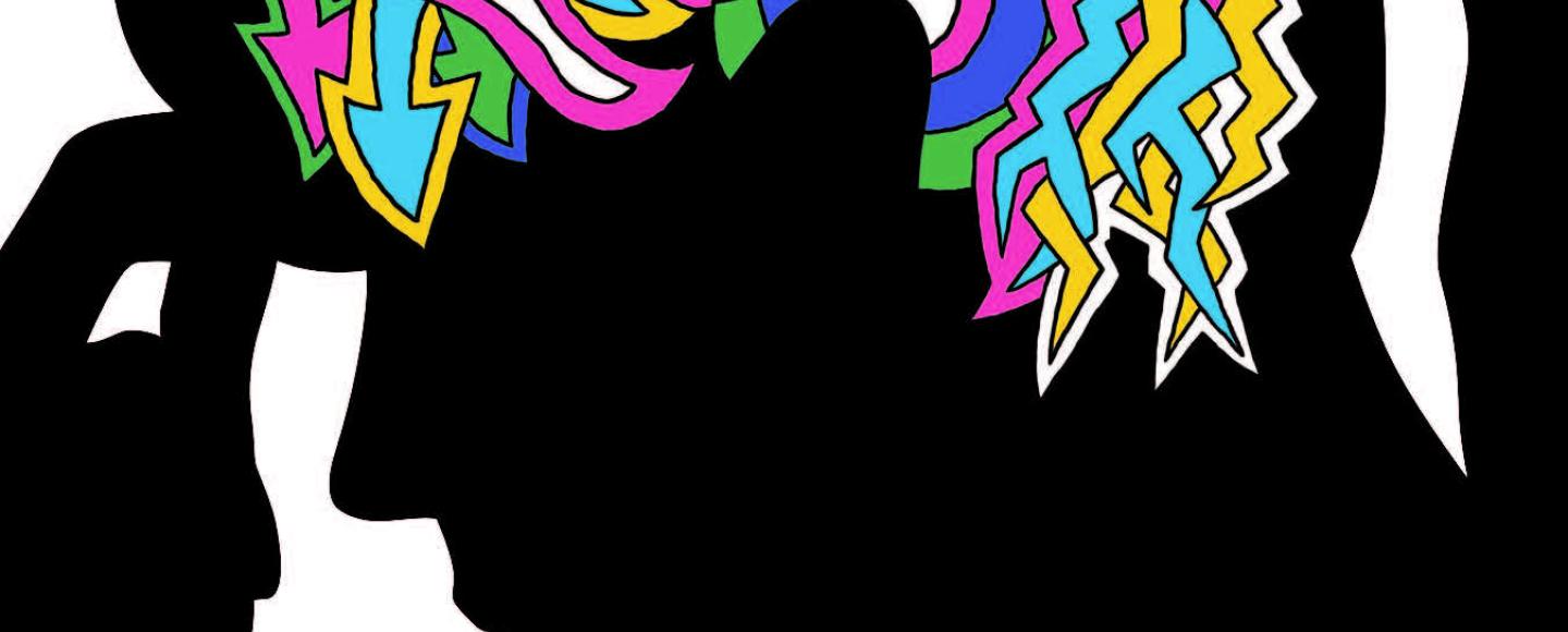 Graphical image of woman suffering a headache