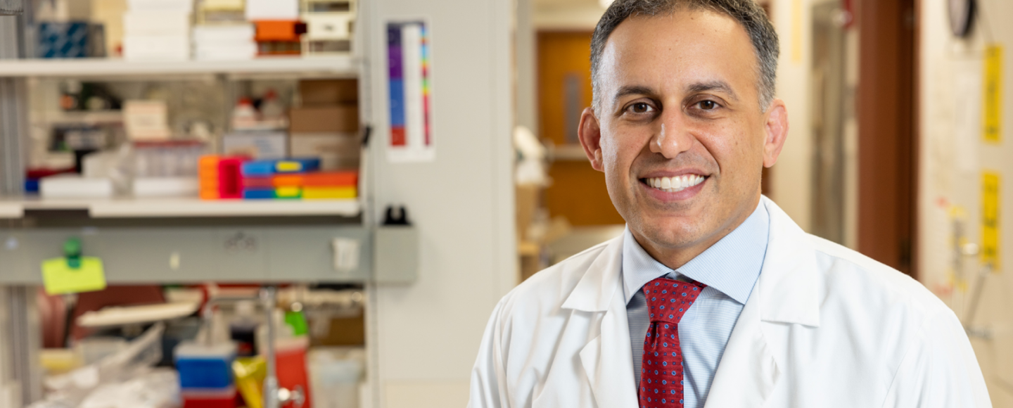 Ali Jabbari, MD, PhD, is pictured in his lab in the Carver College of Medicine