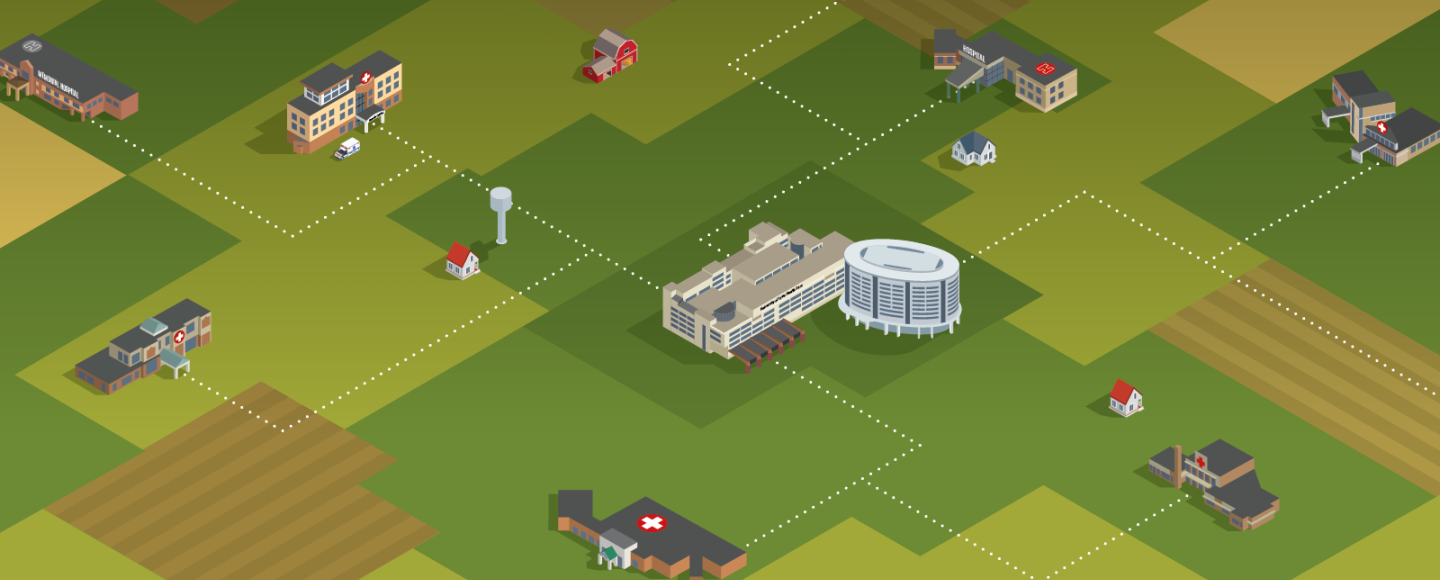 Graphic showing clinic access expansion through Iowa.