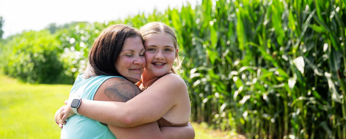 Payten Stout and her mother