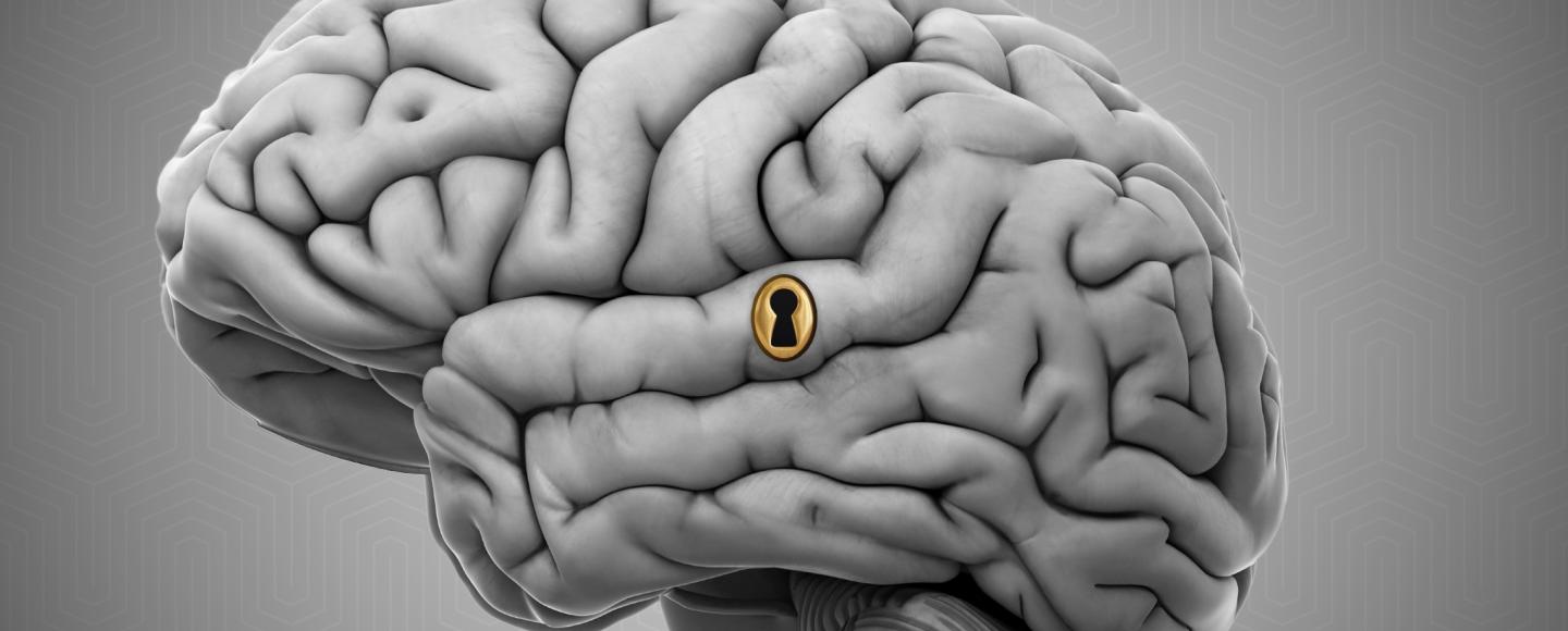 brain image with keyhole