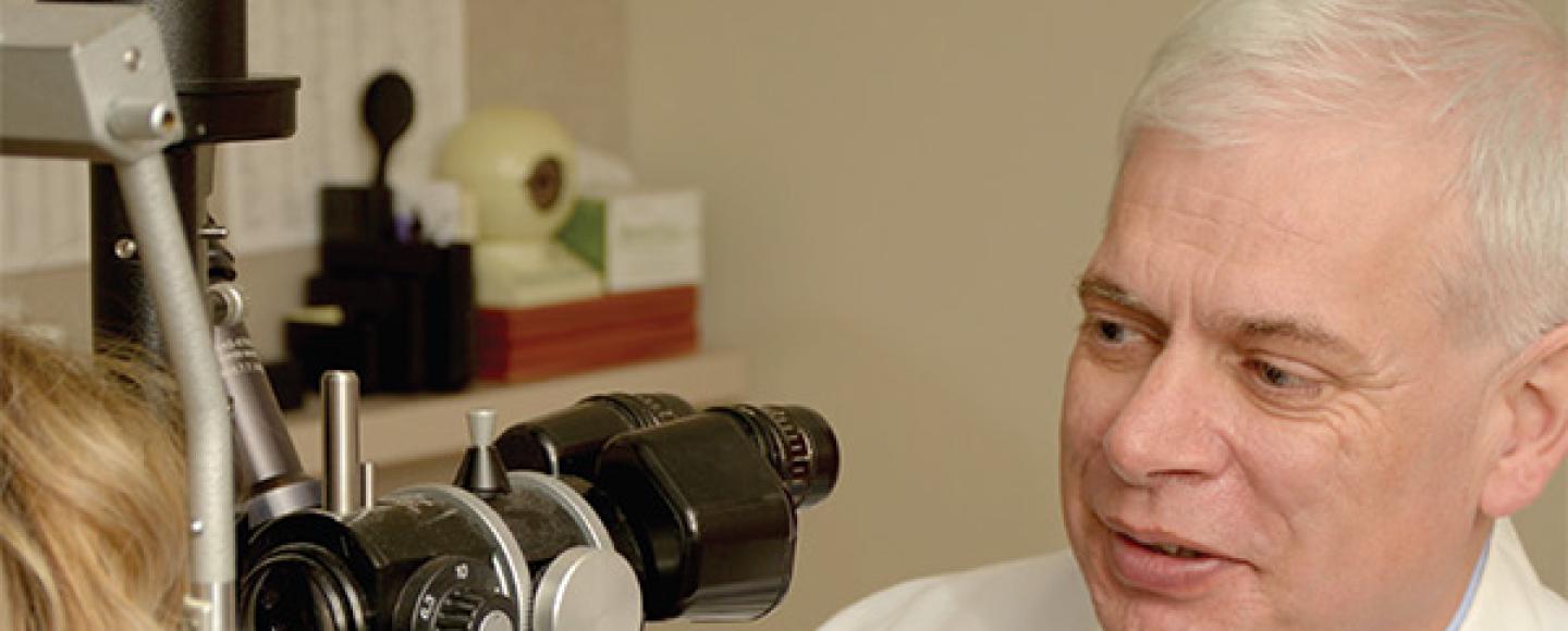 Doctor at scope
