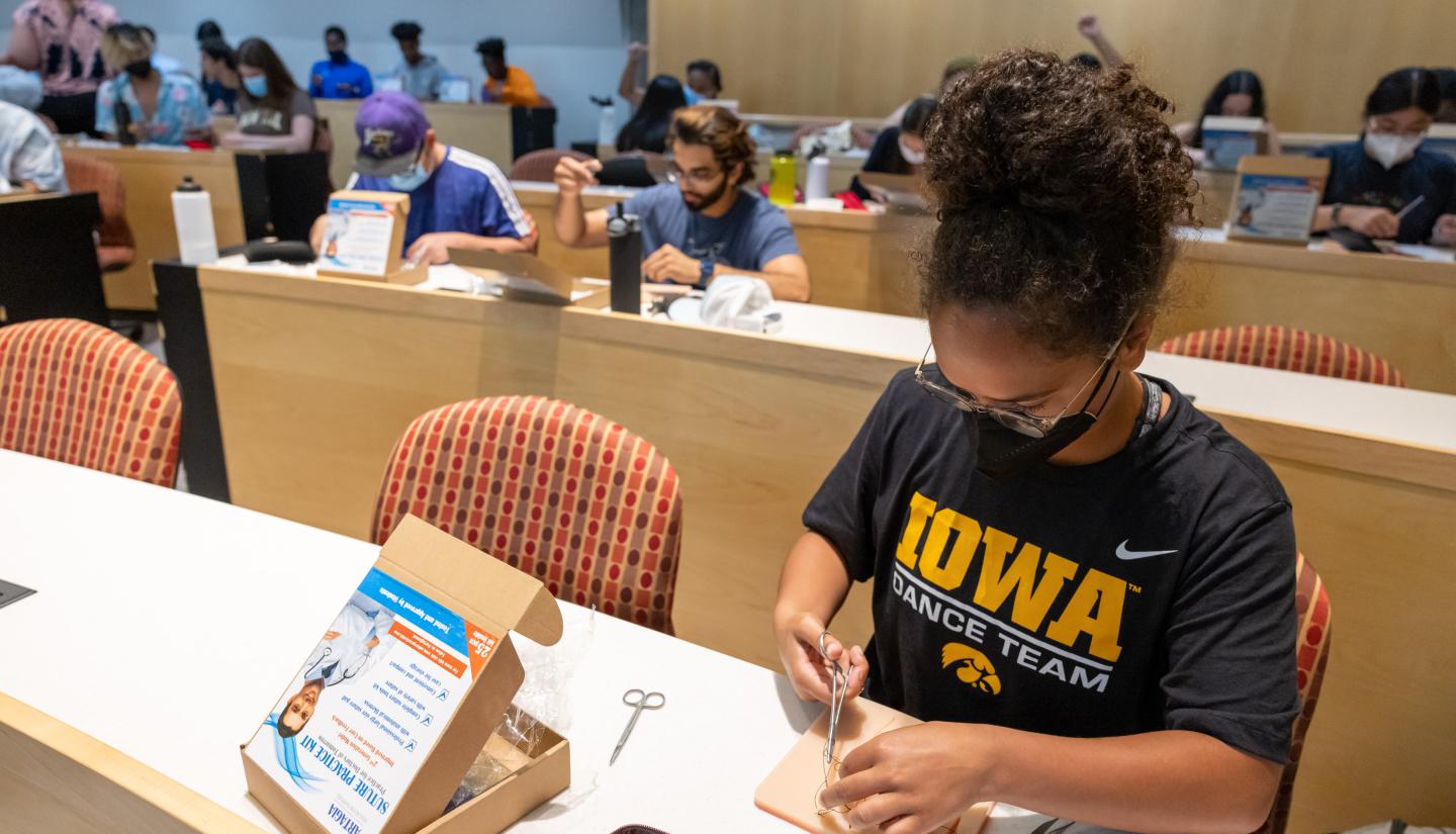 Suturing activity for SHPEP participants on Tuesday, July 5, 2022.