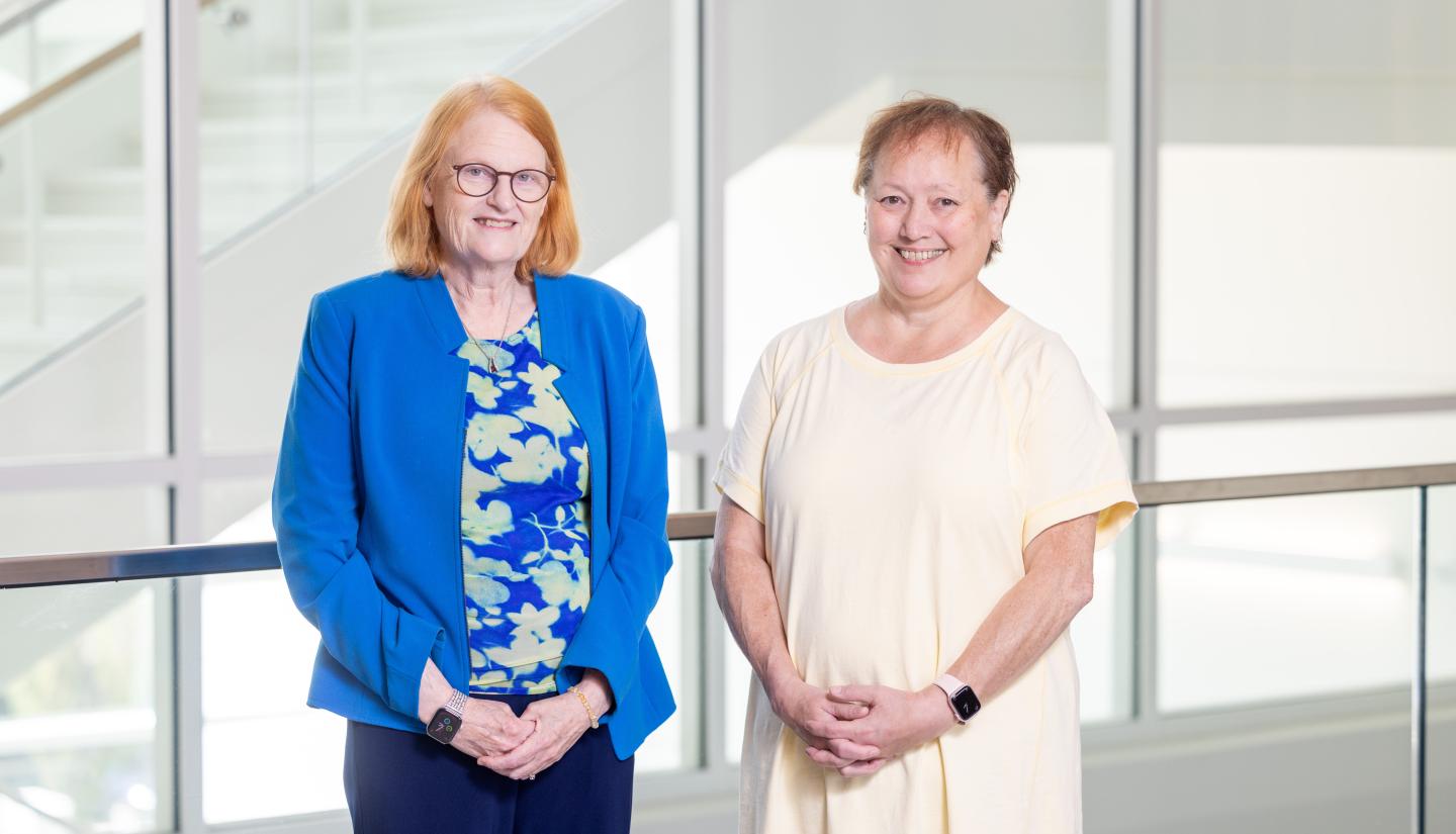 Kathleen Sluka, professor in the Department of Physical Therapy and Rehabilitation Science, and Dana Dailey, assistant research scientist in the department, led the Fibromyalgia TENS in Physical Therapy study, which enrolled participants at 28 outpatient physical therapy clinics. The researchers intentionally designed the study to reflect real-world clinical settings.