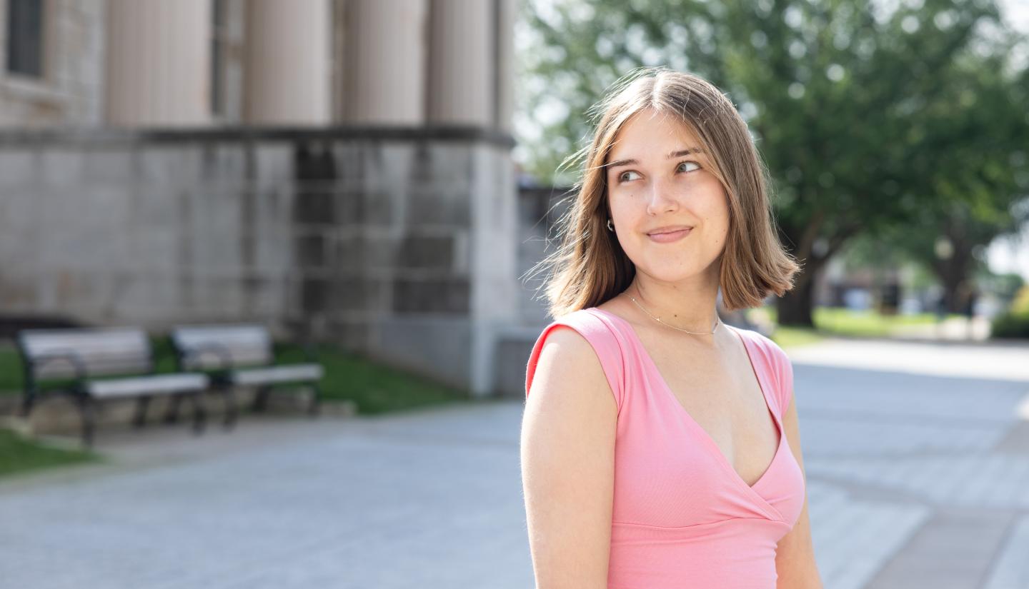 Jocelyn Meagher traveled to Iowa around two years ago to see Carla Nester, MD, and received a new therapy for C3G, a rare kidney disease. on Friday, Sept. 11, 2026. She has since transferred to the University of Iowa, where she is studying biomedical engineering as a pre-medicine student. 