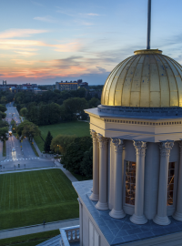 Old Capitol Iowa City Drone shot