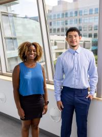 Nia Russell and Carlos Valencia, participants in the 2022 SHPEP program, photographed on Thursday, July 14, 2022.