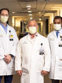 Ryan Steinberg, Michael O’Donnell and Vignesh Packiam, urologists treating early stage bladder cancer, photographed on Monday, Dec. 12, 2022.