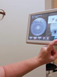 Retinal image scan photo