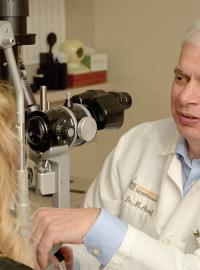 Doctor at scope