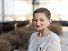Bella Saul was originally diagnosed with rhabdomyosarcoma as a young child and was treated with chemotherapy and radiation. But, in 2022, UI doctors biopsied a new mass in her mouth and diagnosed osteosarcoma, or cancer of the bone.