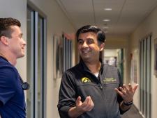 Manish Suneja, Director, Internal Medicine Residency Program, on Friday, June 16, 2023. With residents Taylor Cox and Reed Johnson.