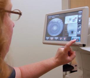 Retinal image scan photo