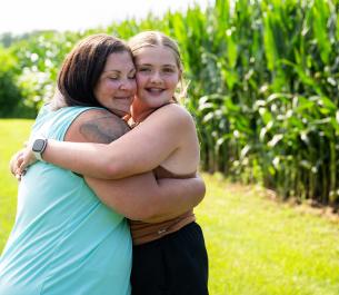 Payten Stout and her mother