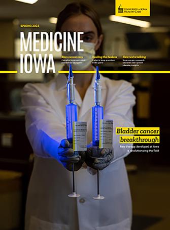 Spring 2023 Medicine Iowa magazine cover.