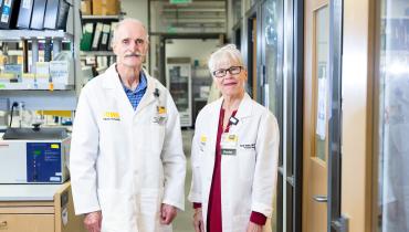 Carla Nester and Richard Smith in the lab on Wednesday, Sept. 9, 2026.
