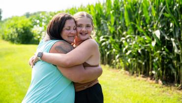 Payten Stout and her mother
