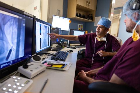 UIHC Paari Dominic in the Cath lab