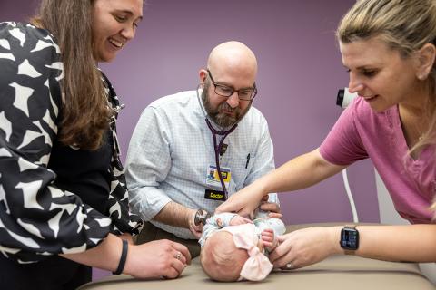 Provider with infant patient