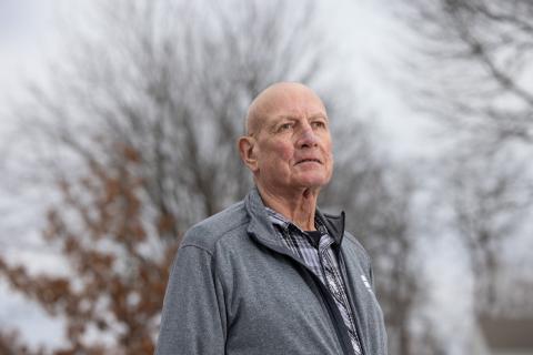 Ron Muhlenbruck in his home in Osage