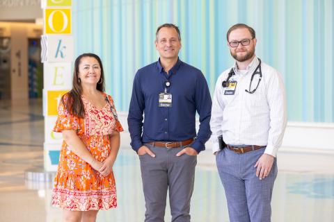 Nurse practitioner Trudy Pierick and pediatric cardiologists Benjamin Reinking and Gary Beasley.