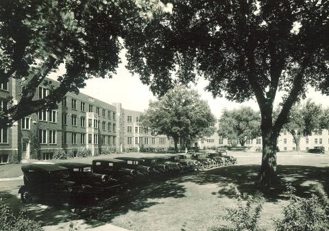 historic photograph of nursing dormitory